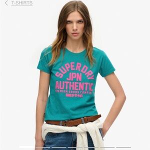 SuperDry puff printed fitted t-shirt